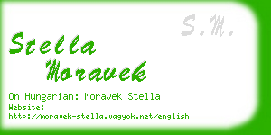 stella moravek business card